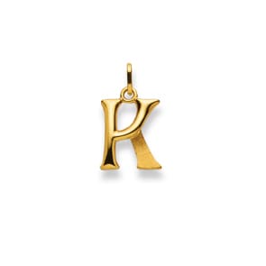Pendentif or jaune 750/18 ct, Lettre K