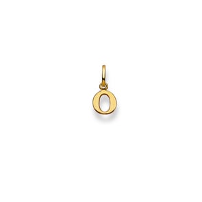 Pendentif or jaune 750/18 ct, Lettre O