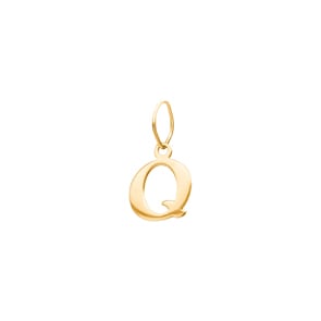 Pendentif or jaune 750/18 ct, Lettre Q