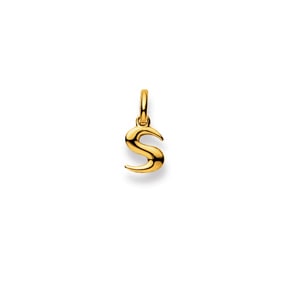 Pendentif or jaune 750/18 ct, Lettre S