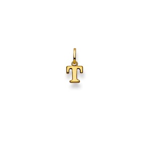 Pendentif or jaune 750/18 ct, Lettre T