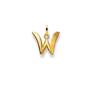 Pendentif or jaune 750/18 ct, Lettre W