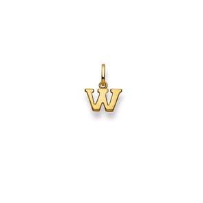 Pendentif or jaune 750/18 ct, Lettre W