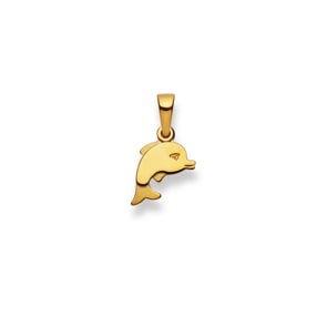 Anhänger 750/18 K Gelbgold, Delfin