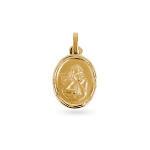 Anhänger 750/18 K Gelbgold 13x16mm, Schutzengel