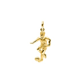 Anhänger 750/18 K Gelbgold, Fussballspieler