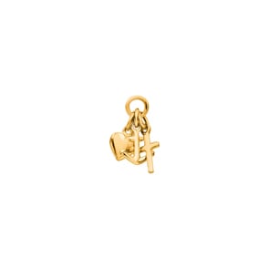 Anhänger 750/18 K Gelbgold, Glaube Liebe Hoffnung