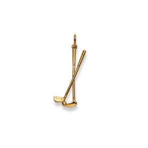Anhänger 750/18 K Gelbgold, Golfschläger