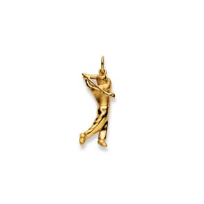 Anhänger 750/18 K Gelbgold, Golfspieler