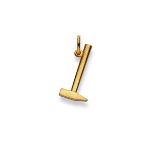 Pendentif or jaune 750/18 ct, Marteau