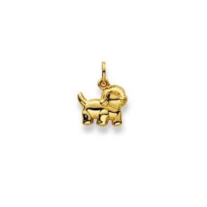 Anhänger 750/18 K Gelbgold, Hund