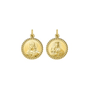 Anhänger 750/18 K Gelbgold Jungfrau Maria & Jesus