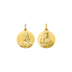 Anhänger 750/18 K Gelbgold Jungfrau Maria & Jesus