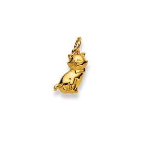 Pendentif or jaune 750/18 ct, Chat