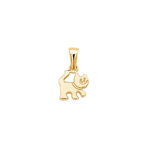 Anhänger 750/18 K Gelbgold, Katze
