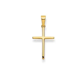 Pendentif or jaune 750/18 ct, Croix