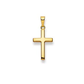 Pendentif or jaune 750/18 ct, Croix