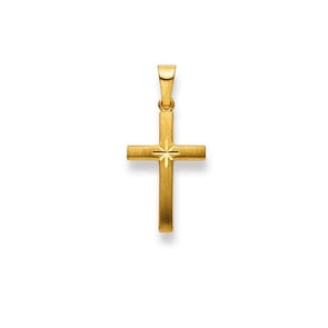 Anhänger 750/18 K Gelbgold, Kreuz