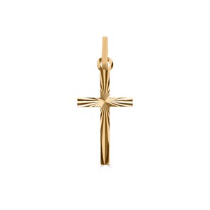 Anhänger 750/18 K Gelbgold 10x17mm, Kreuz