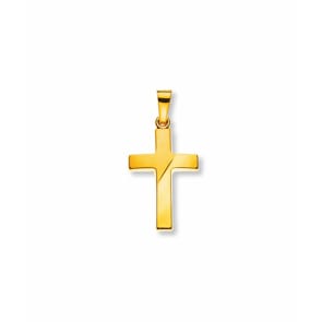 Pendentif or jaune 750/18 ct, Croix