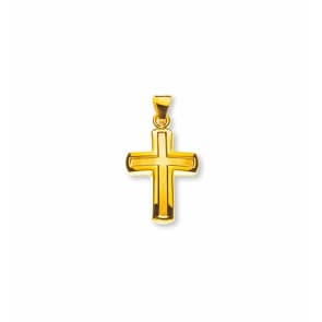 Pendentif or jaune 750/18 ct, Croix