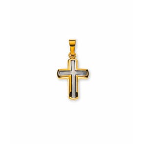 Pendentif or jaune 750/18 ct, Croix