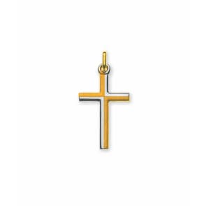 Pendentif or jaune 750/18 ct, Croix