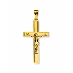 Anhänger 750/18 K Gelbgold, Kreuz