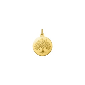 Anhänger 750/18 K Gelbgold Lebensbaum Ø 18mm