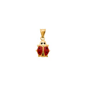 Pendetif or jaune 750/18 ct, Coccinelle