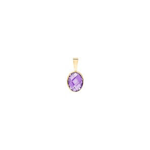 Anhänger 750/18 K Gelbgold mit Amethyst oval
