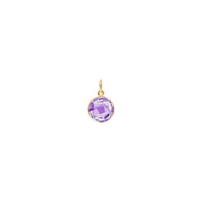 Anhänger 750/18 K Gelbgold mit Amethyst rund
