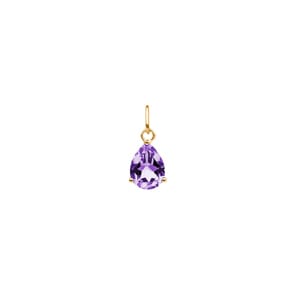 Anhänger 750/18 K Gelbgold mit Amethyst Tropfen
