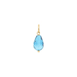 Anhänger 750/18 K Gelbgold mit Blautopas