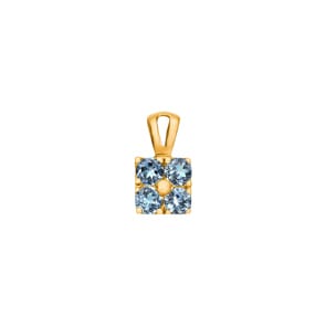 Pendant 750/18 K Yellow Gold with Blue Topazes