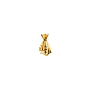 Anhänger 750/18 K Gelbgold mit Diamant, Saphir und Rubin