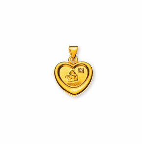 Anhänger 750/18 K Gelbgold mit Diamant, Schutzengel
