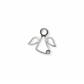 Anhänger 750/18 K Weissgold mit Diamant, Schutzengel