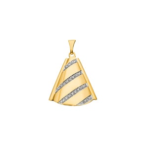 Pendentif or jaune 750/18 ct avec diamants 0.03 ct H/si
