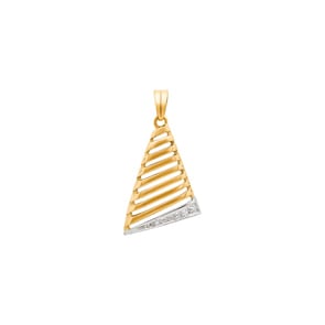 Pendentif or jaune 750/18 ct avec diamants 0.04 ct H/si