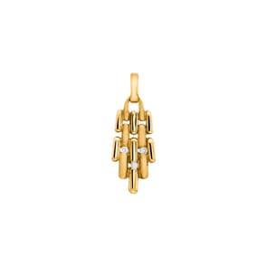 Anhänger 750/18 K Gelbgold mit Diamanten 0.06 ct H/si