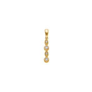 Anhänger 750/18 K Gelbgold mit Diamanten 0.06 ct H/si