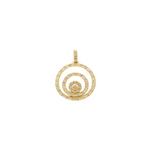 Anhänger 750/18 K Gelbgold mit Diamanten 0.12 ct H/si