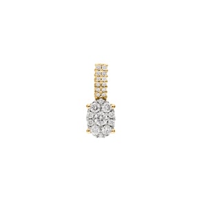 Pendentif or jaune 750/18 ct avec diamants 0.21 ct H/si