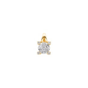 Pendentif or jaune 750/18 ct avec diamants 0.50 ct H/si