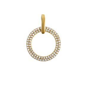 Pendentif or jaune 750/18 ct avec diamants 0.58 ct H/si