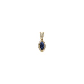Anhänger 750/18 K Gelbgold mit Saphir & Diamanten 0.11 ct H/si
