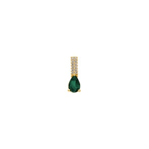 Anhänger 750/18 K Gelbgold mit Smaragd & Diamanten 0.05 ct H/si