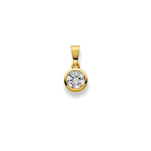 Anhänger 750/18 K Gelbgold mit Zirkonia