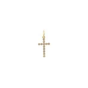 Anhänger 750/18 K Gelbgold mit Zirkonia, Kreuz